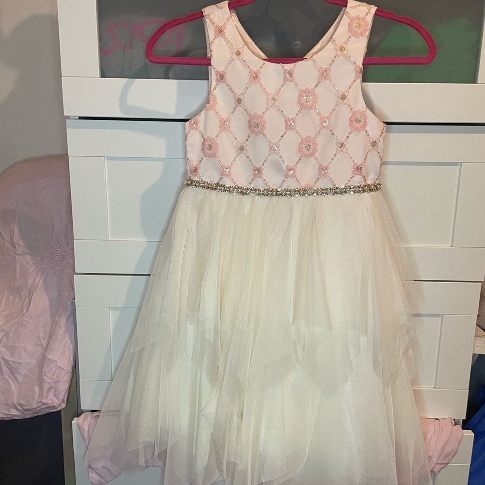 American Princess Pink and Cream Formal Dress